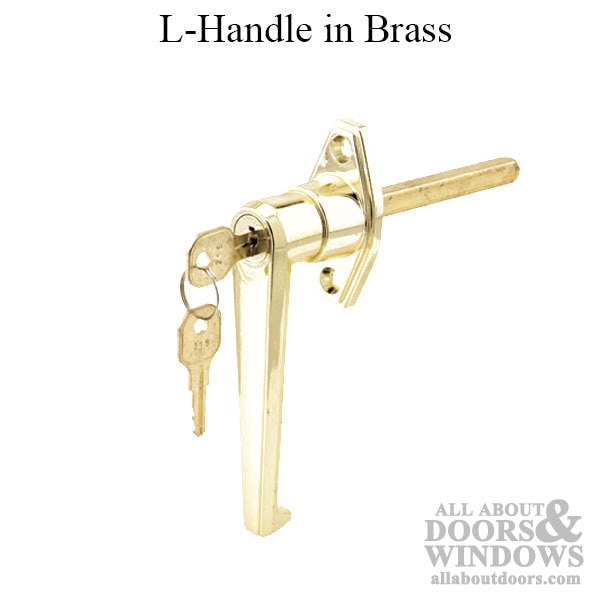 Brass L-Handle with 2-7/8in. Shaft