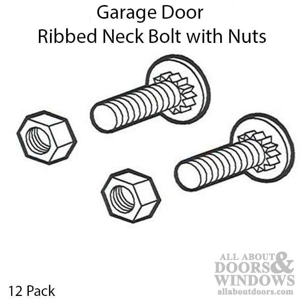 Ribbed Neck Bolts with Nuts