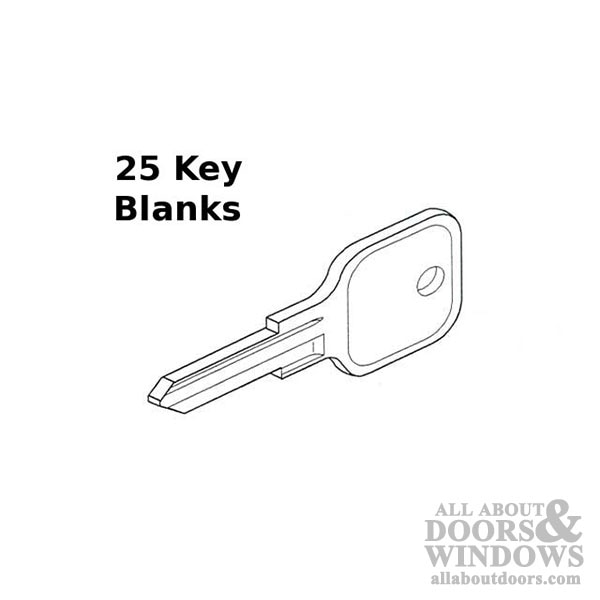 Key Blanks for T&L Handles